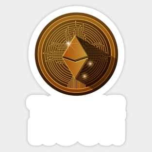 Ethereum to the Moon Sticker